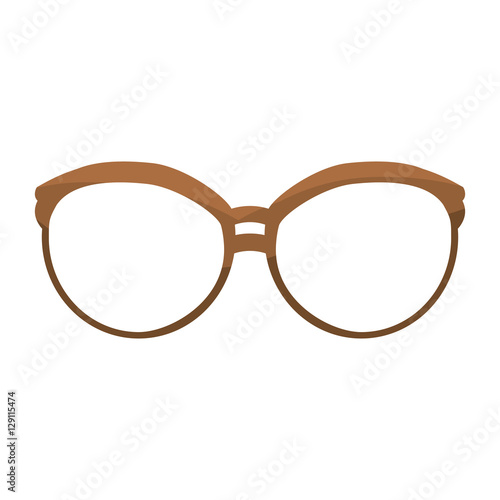 fashion glasses accessory icon over white background. hipster style design. vector illustration