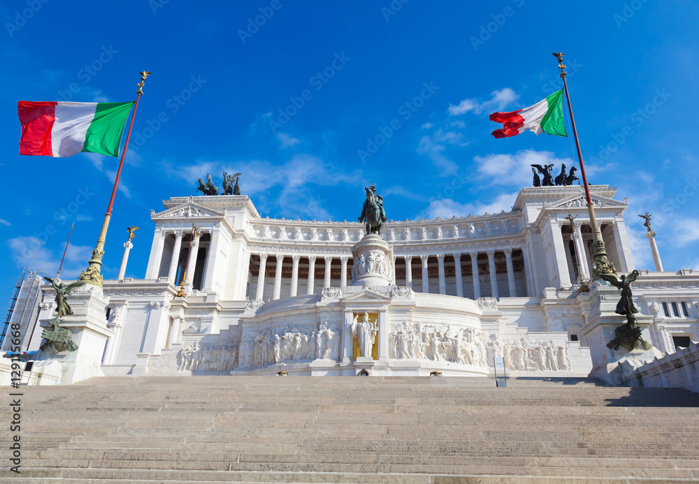 The Vittoriano Monument in Rome, Italy a.k.a.