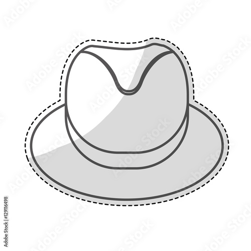 hat accessory icon over white background. hipster style design. vector illustration