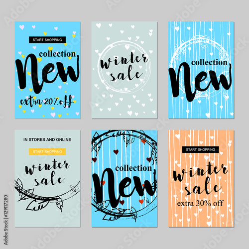 Sale website banners design set. Sale tag. Sale promotional material vector illustration. Design for social media banner, poster, email, newsletter, ad, leaflet, placard, brochure, flyer, web sticker