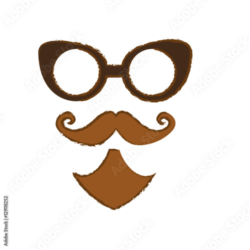hipster man icon image vector illustration design 