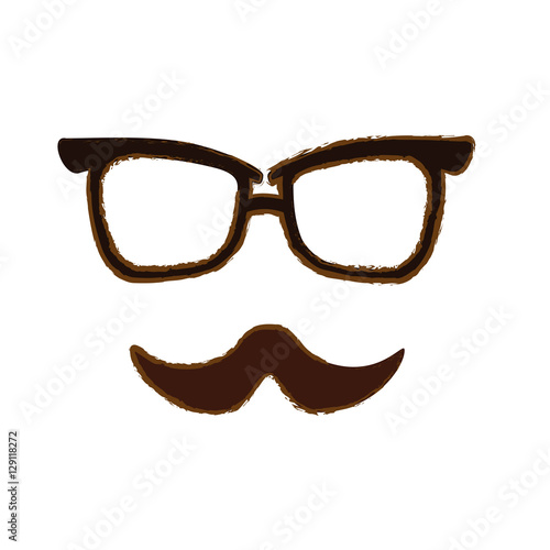 hipster man icon image vector illustration design 