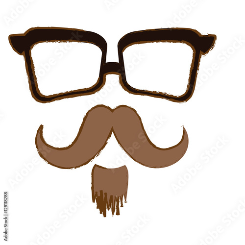 hipster man icon image vector illustration design 