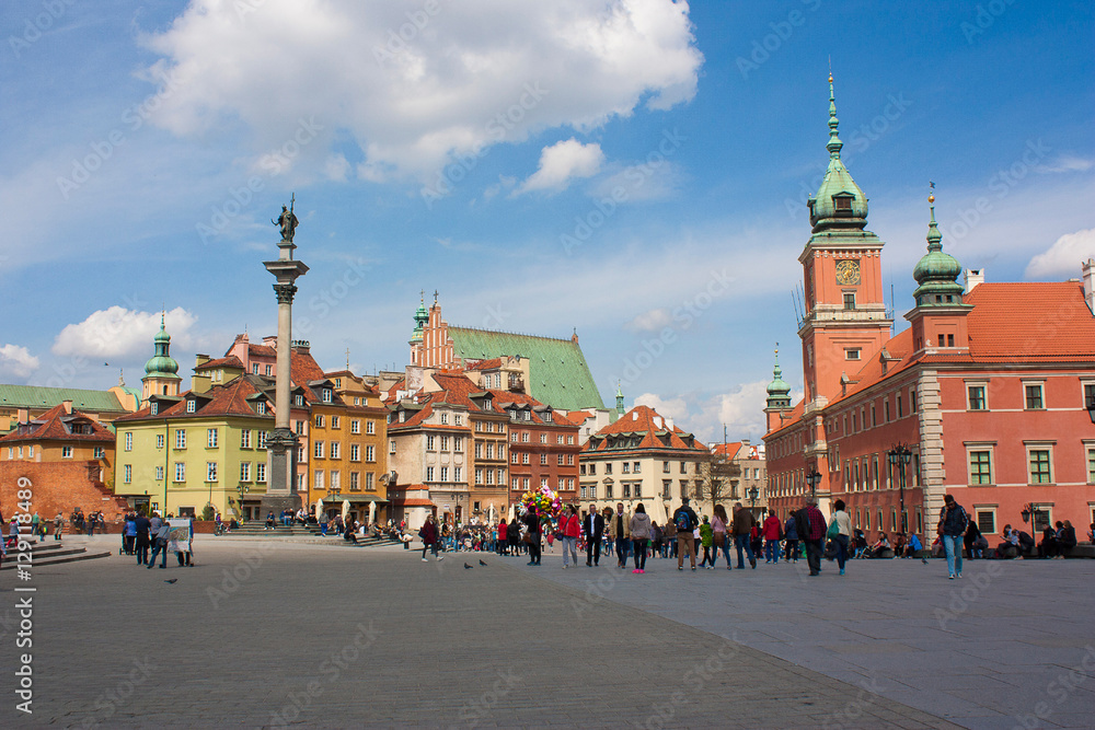 Castle Square. Warsaw, Poland - 16.04.2016.