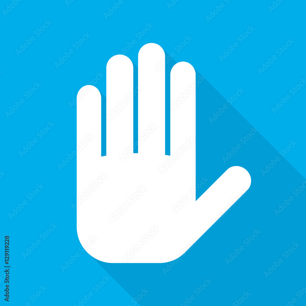 Palm of the human hand, icon. Vector illustration. Palm of the human hand, icon. Vector illustration.