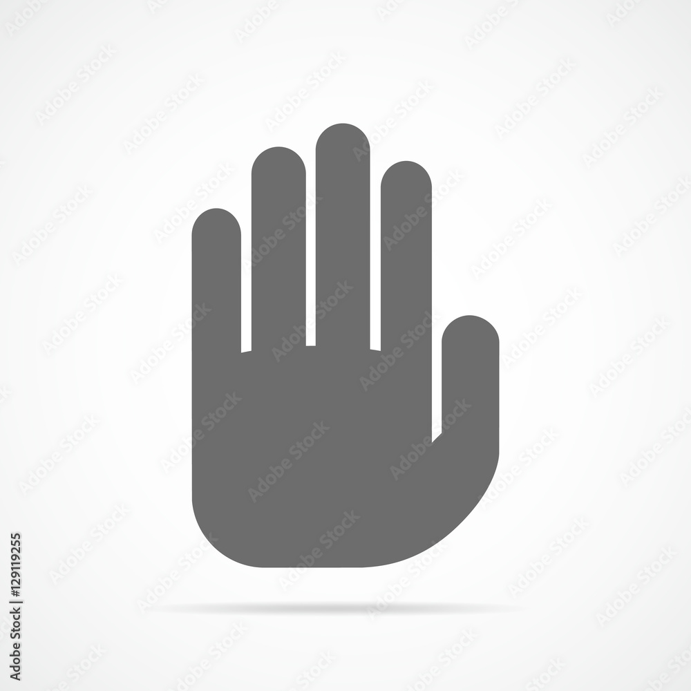 Palm of the human hand, icon. Vector illustration. Palm of the human hand, icon. Vector illustration.