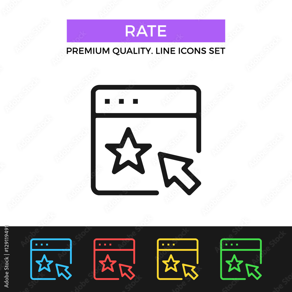 Vector rate icon. Thin line icon Vector rate icon. Thin line icon