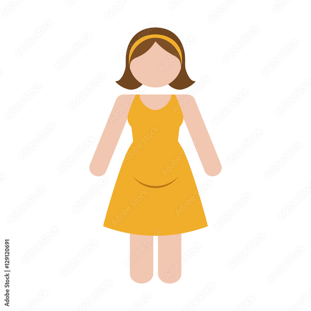 faceless woman icon image vector illustration design 