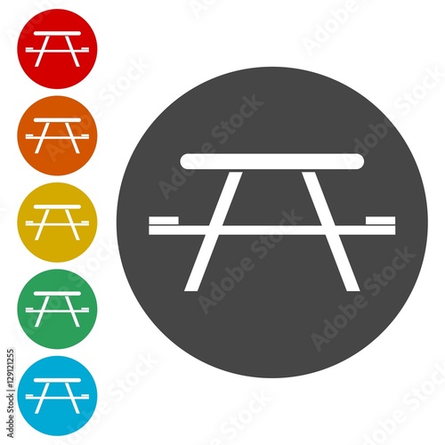 Camping table Icon Vector 