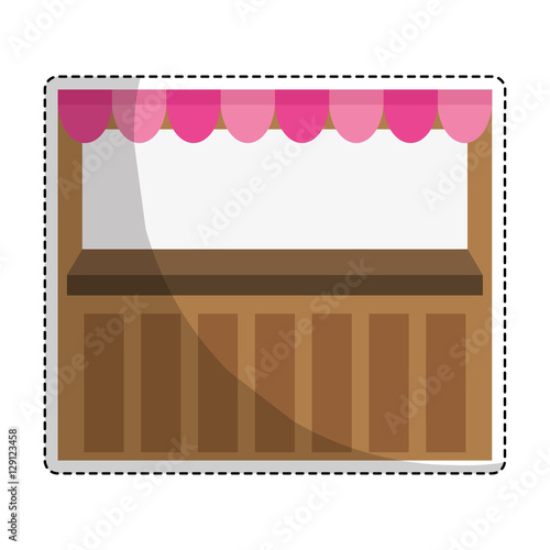 sticker of candy shop icon over white background. colorful design. vector illustraiton