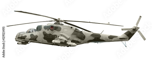 Military aircraft on white background