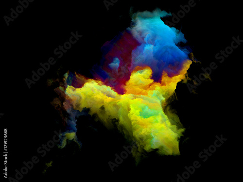 Colorful Fractal Cloud Particle