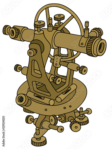 Hand drawing of a historical surveyor meter