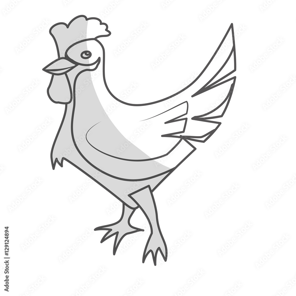 chicken icon. farm animal design. vector illustration chicken icon. farm animal design. vector illustration