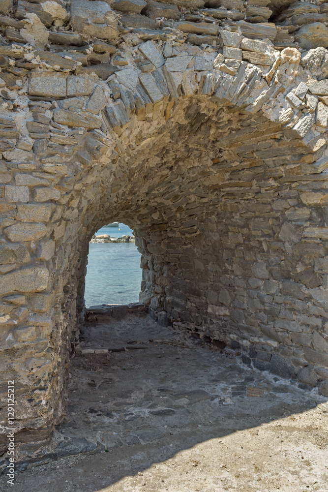 Inside view of Venetian fortress in Naoussa town, Paros island, Cyclades, Greece