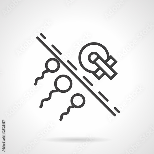 Insemination problem simple line vector icon