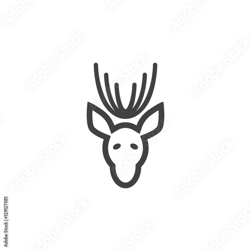 deer isolated on white background. New Year set of icons. Christmas holidays