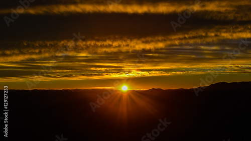 Sun Rises Over The Copper Canyon - Sierra Madre Occidental, Chihuahua, Mexico © jerdad