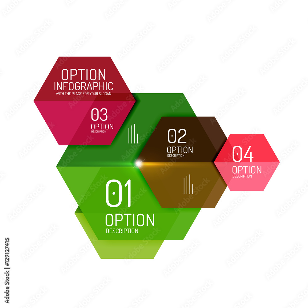 Fototapeta premium Infographic modern templates - geometric shapes
