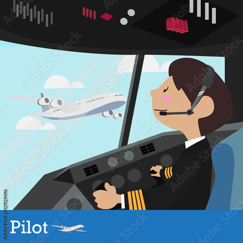 Pilot vector illustration design