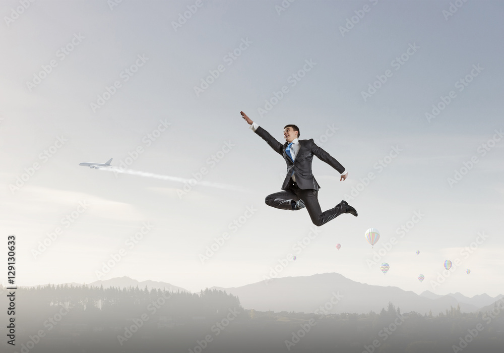 His active position in life . Mixed media