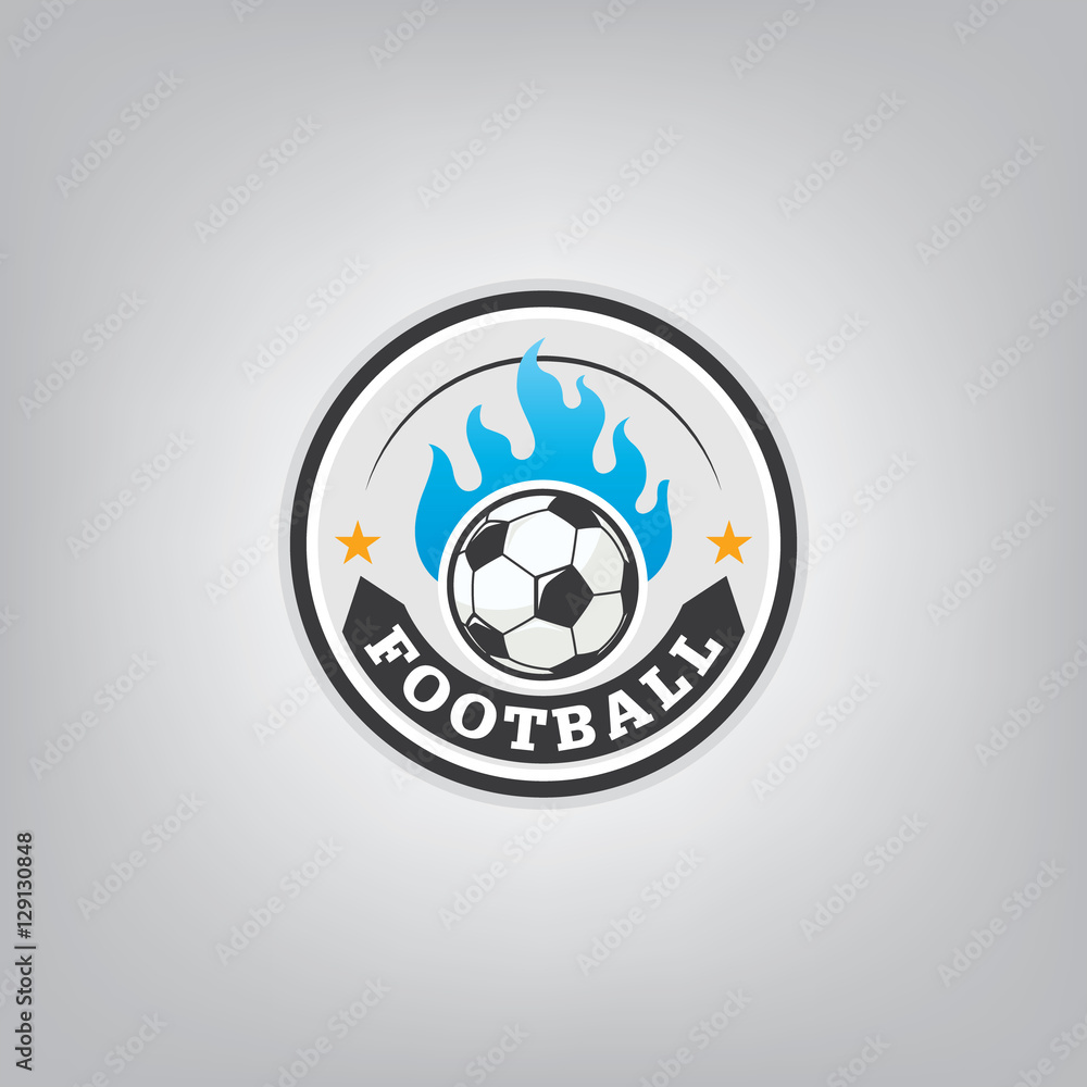 Obraz premium Soccer logo emblem design,vector illustration