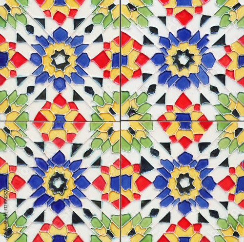 Background and texture ceramic tile, flower pattern