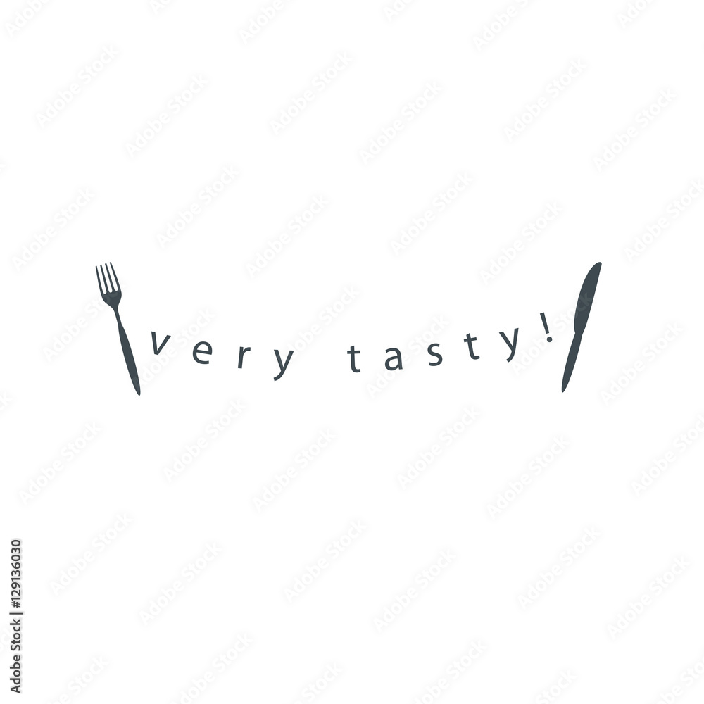 vector logo with the inscription very tasty vector logo with the inscription very tasty