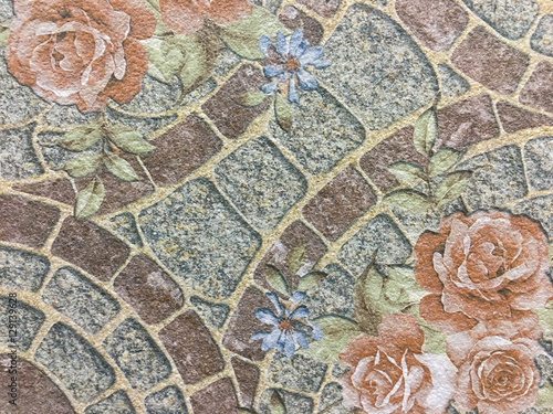 Wallpaper Mural Visual pattern of the floor tiles background. Torontodigital.ca