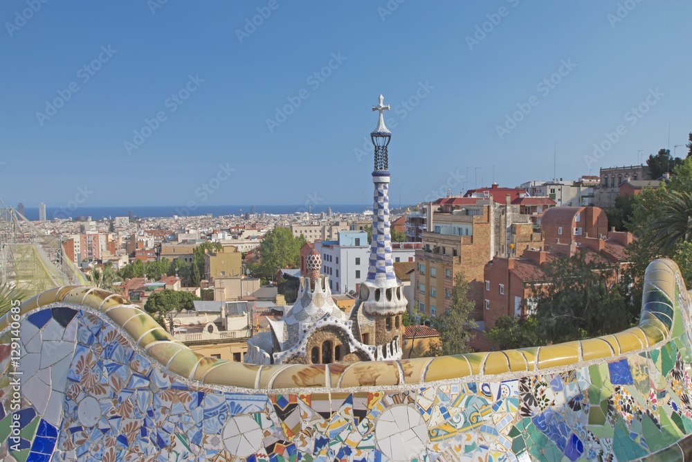 Obraz premium The famous Park Guell in Barcelona