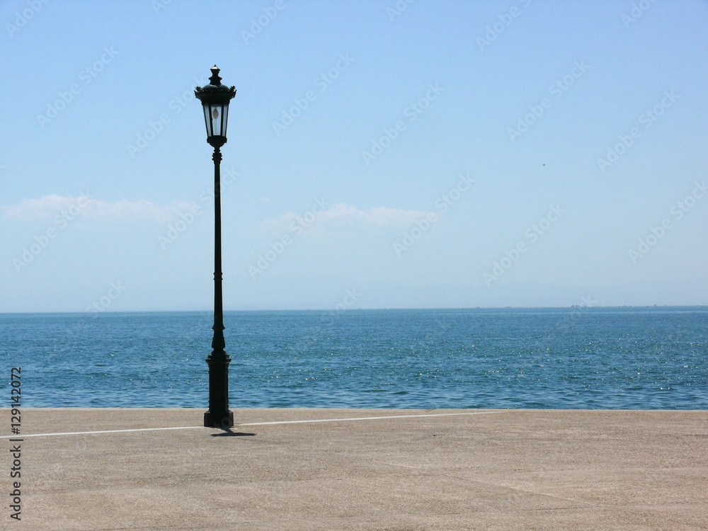 Lamppost by the sea