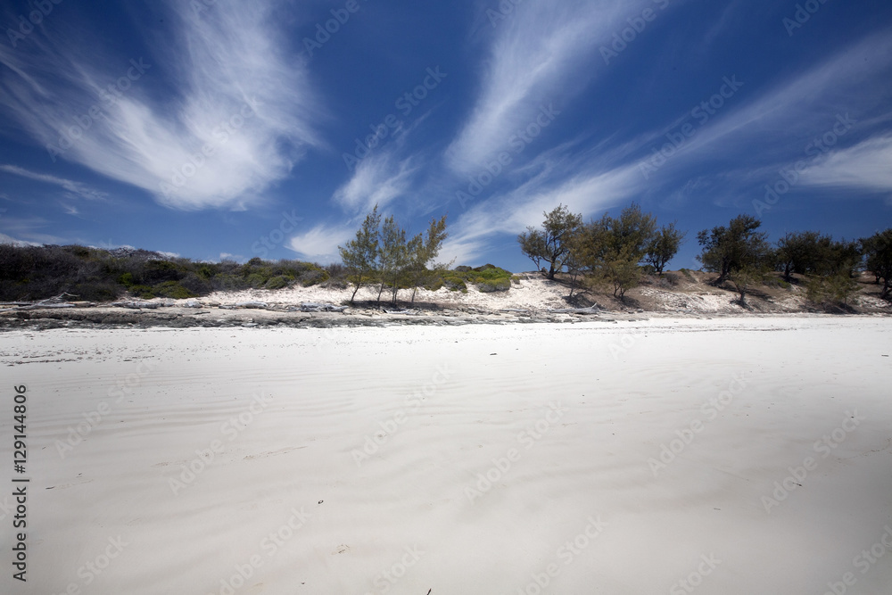 large white sand beach, Amoronia orange bay, Indian Ocean, north of Madagascar