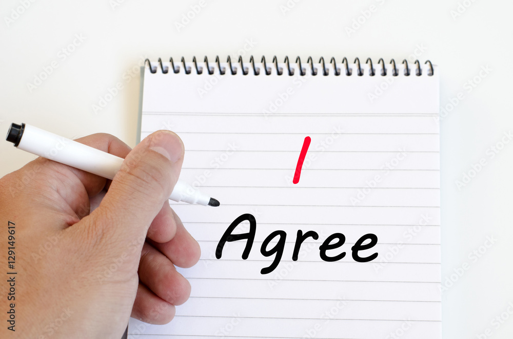 I agree concept on notebook I agree concept on notebook