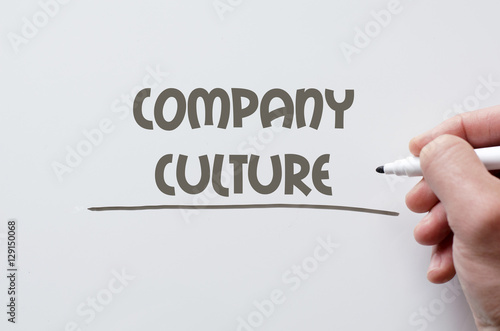 Company culture written on whiteboard