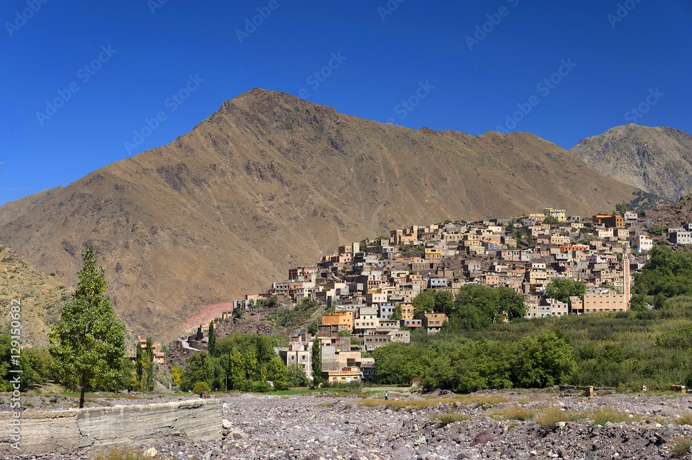 Traditional village in the High Atlas mountains, Morocco, Africa
