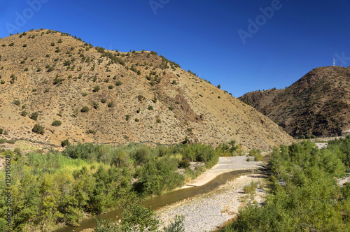 Alpine valley in Middle Atlas mountain range, Morocco Africa