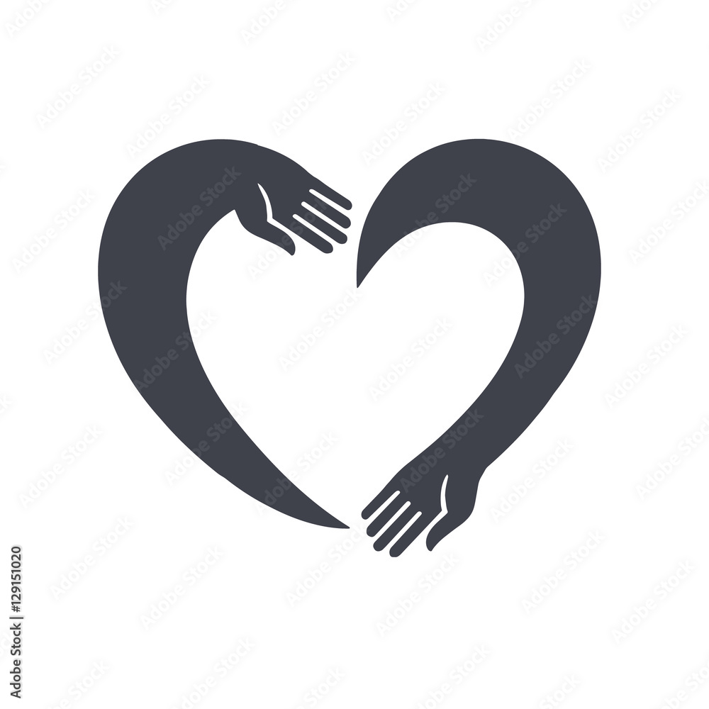 two hands in the shape of a heart two hands in the shape of a heart