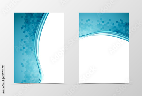 Front and back science flyer template design