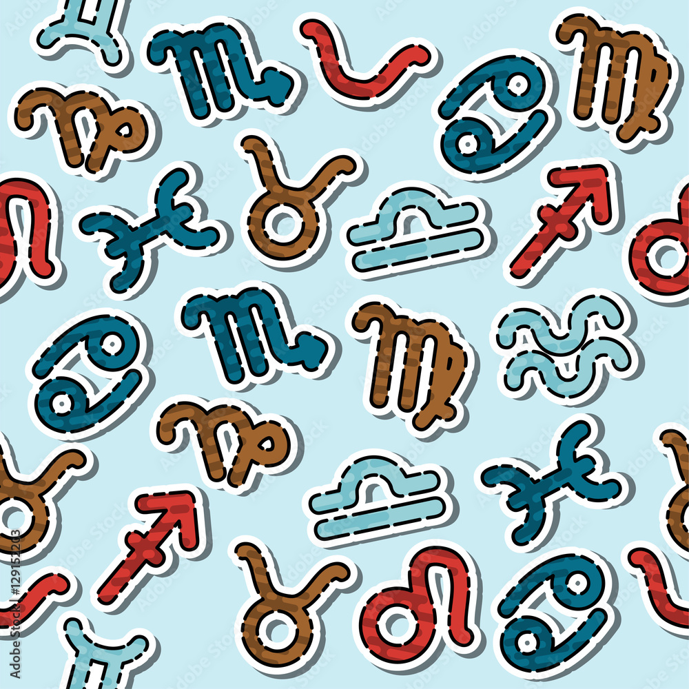 Colored zodiac pattern Colored zodiac pattern
