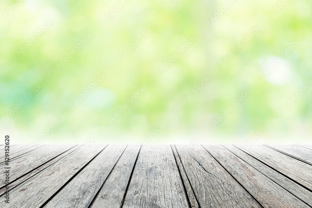Empty wooden table with party in garden background blurred. Empty wooden table with party in garden background blurred.