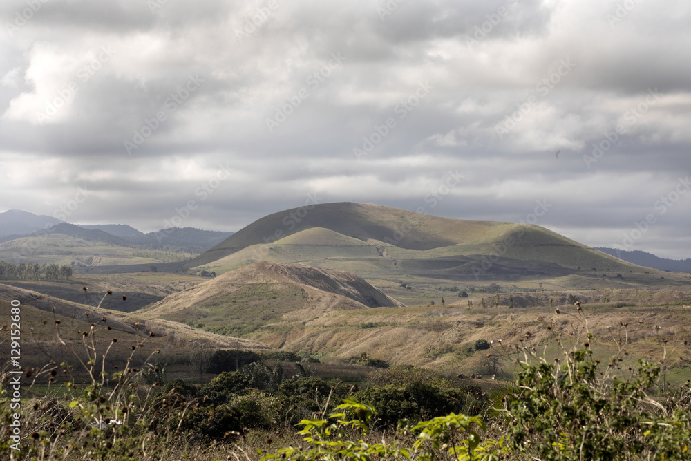 Fototapeta premium deforested hilly landscape in the north of Madagascar