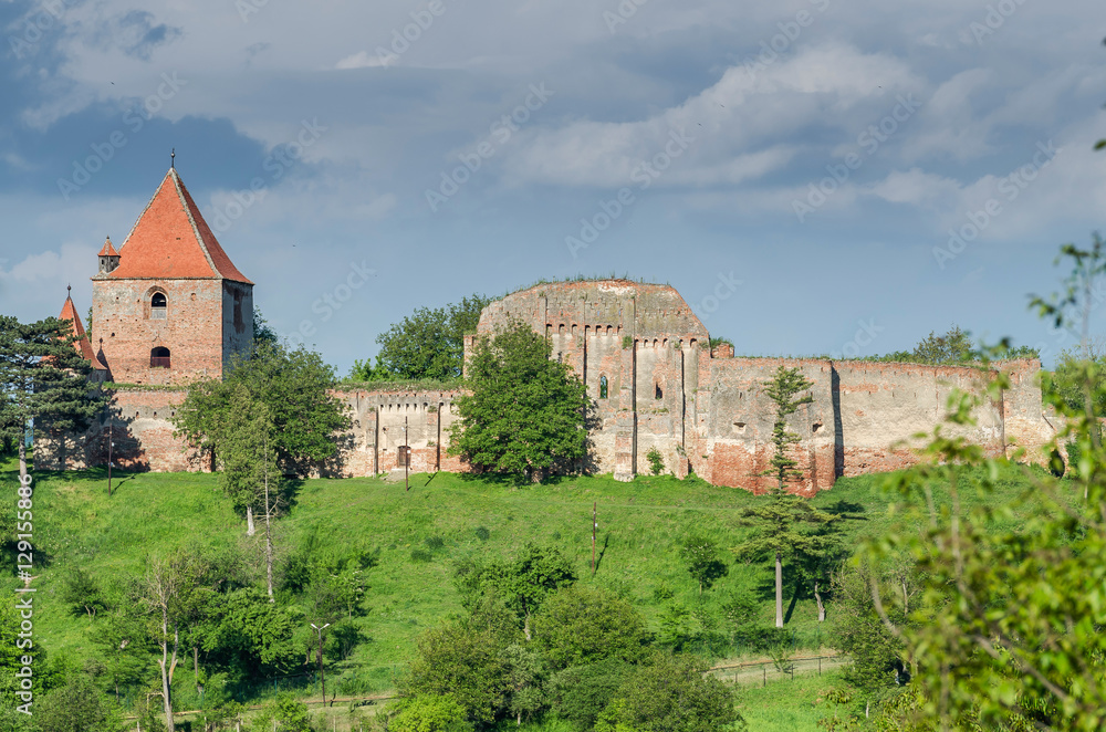 Ruiny zamku w Slimnic, Rumunia