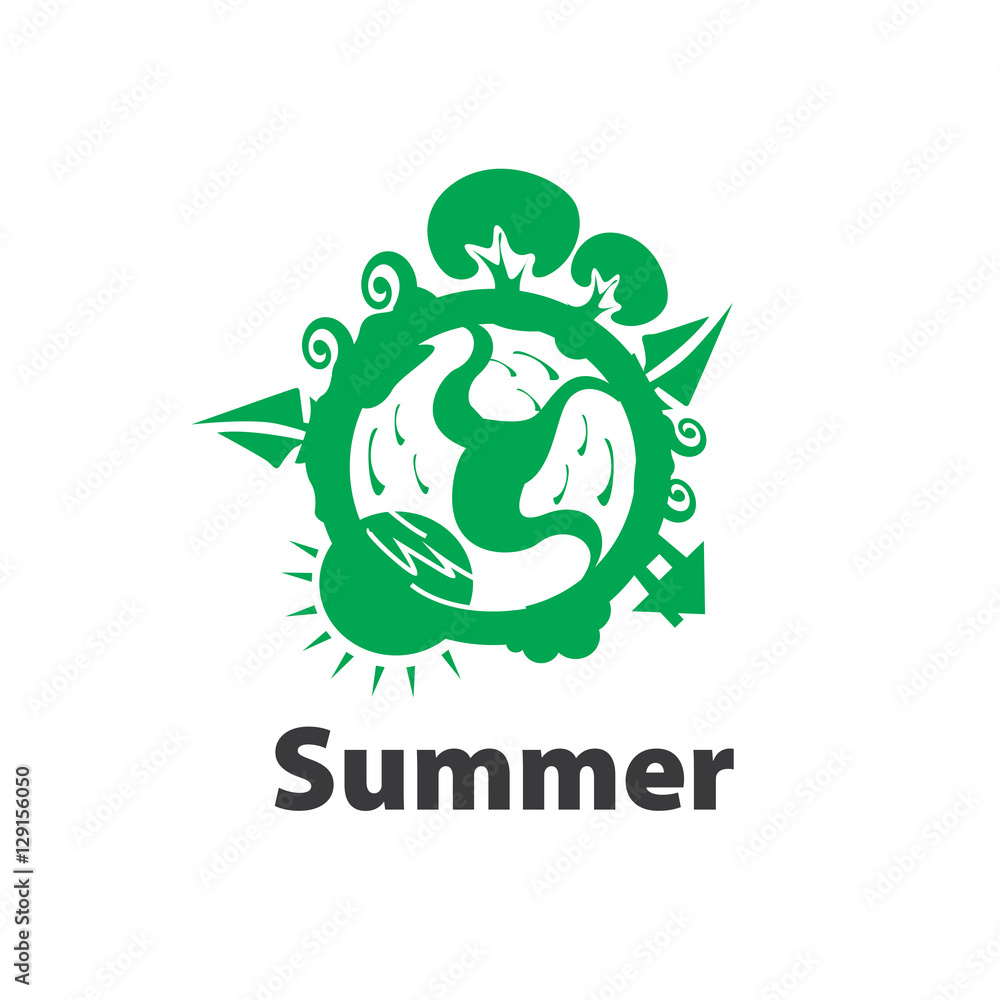 vector logo summer Stock Vector | Adobe Stock