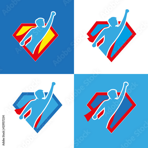 Superhero icon set