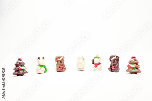 Christmas chocolate figurines