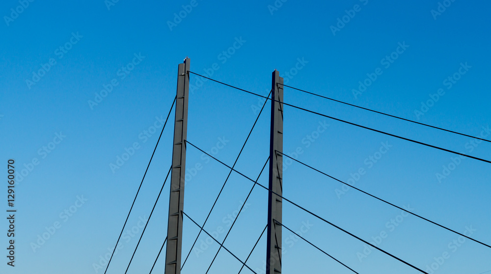 Fototapeta premium Rheinkniebrücke Düsseldorf