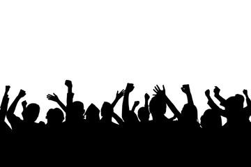 Image of silhouette people party