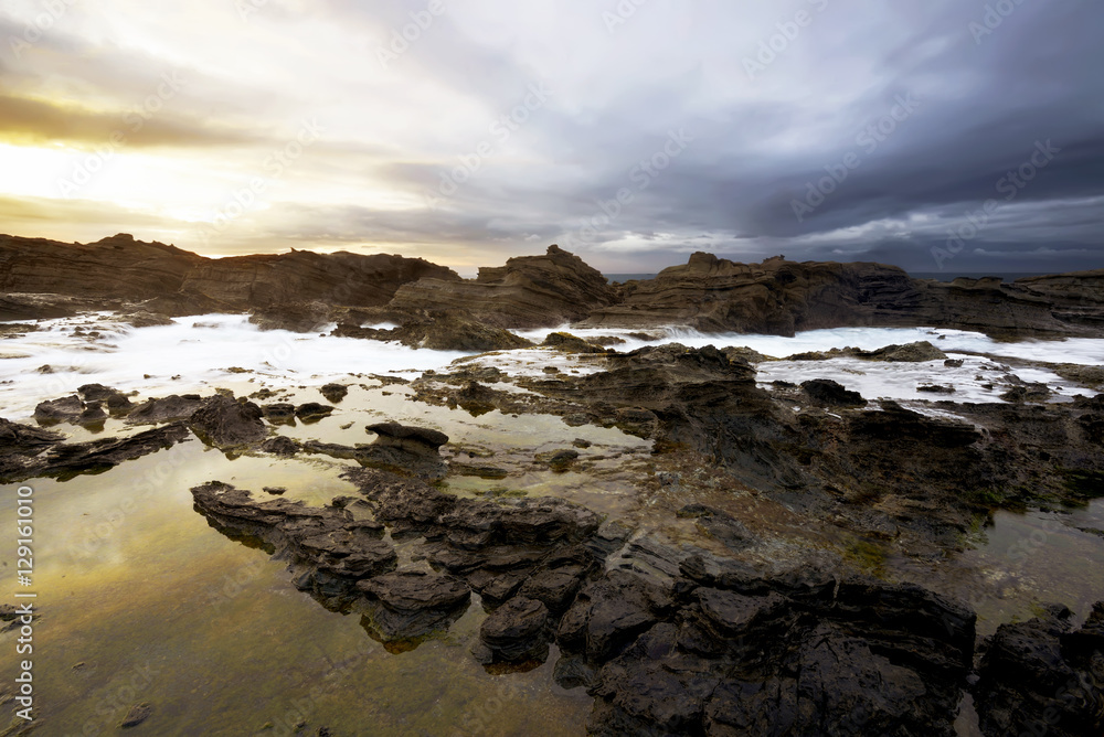 Sawarna rocky beach