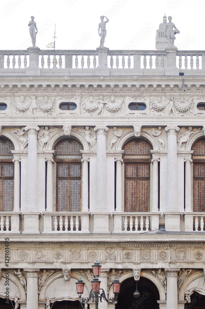 Facade of building in Venice Italy