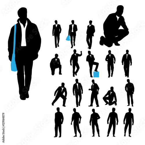 Men silhouettes, vector